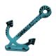 Turquoise Anchor Distressed Iron Hooks
